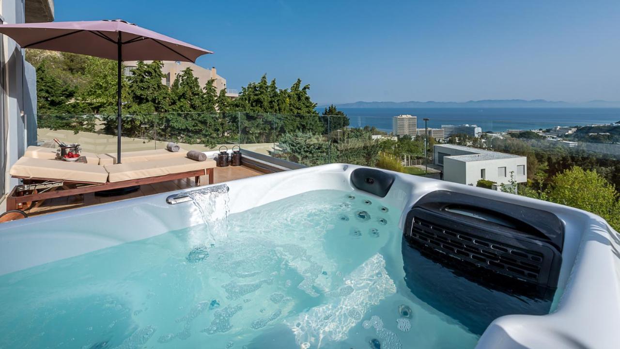 Апартаменти Flyviewflatsgold Privatehottub With Seaview Іксія Екстер'єр фото